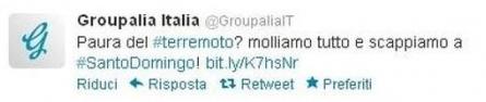 grupalia tweet terremoto gaffe twitter