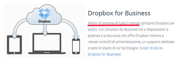 dropbox backup e condivisione dati online