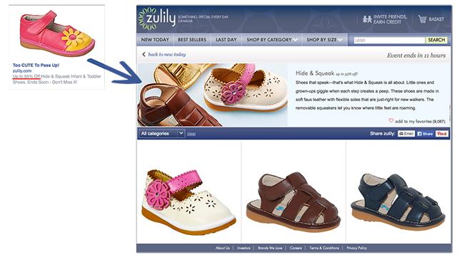 facebook ads coerenza con landing page