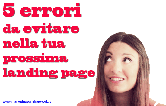 landing page 5 errori da evitare