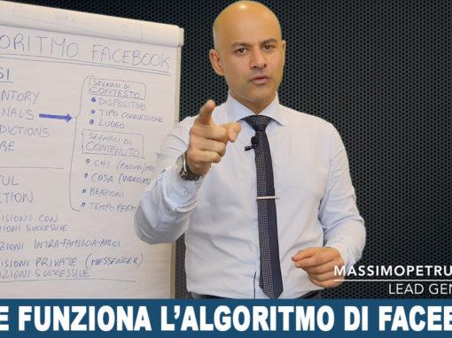 come funziona l'algoritmo di Facebook